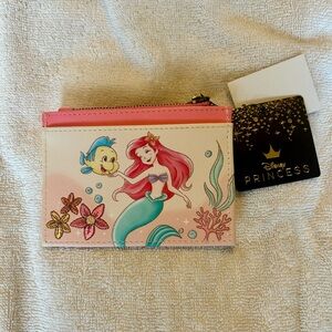 Loungefly x Disney The Little Mermaid Ariel and Flounder Floral Card Holder